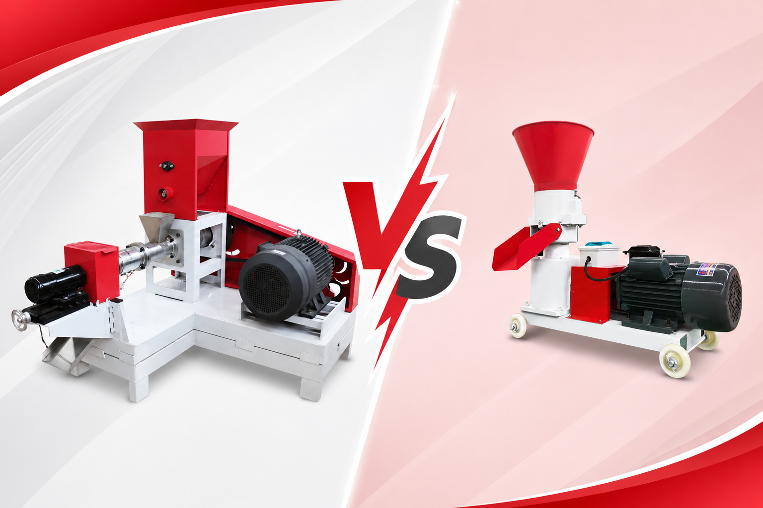 animal feed extruder VS animal feed machine