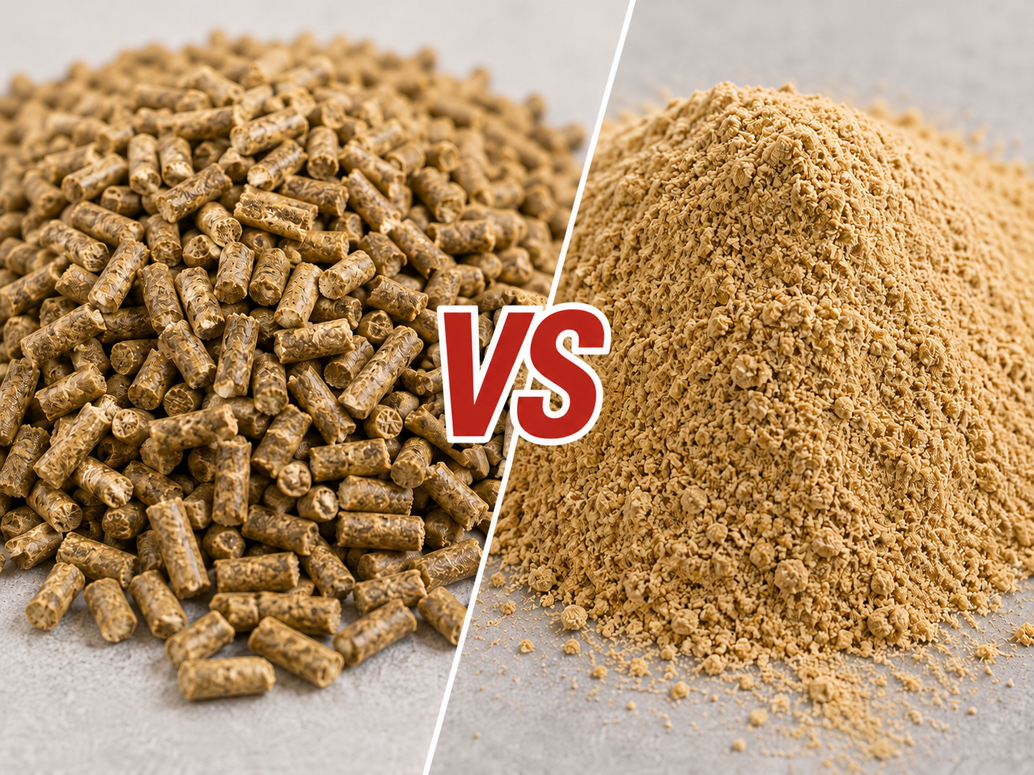 Pellet feed or powder feed which is better?