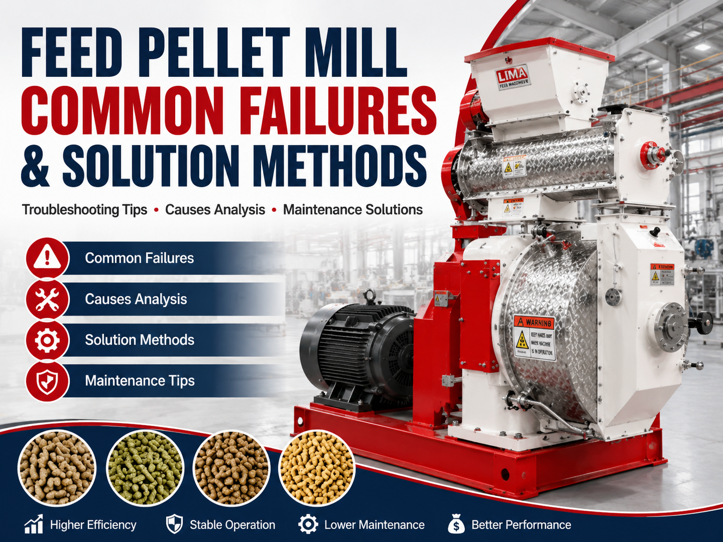 Common faults and solutions of feed pellet machine