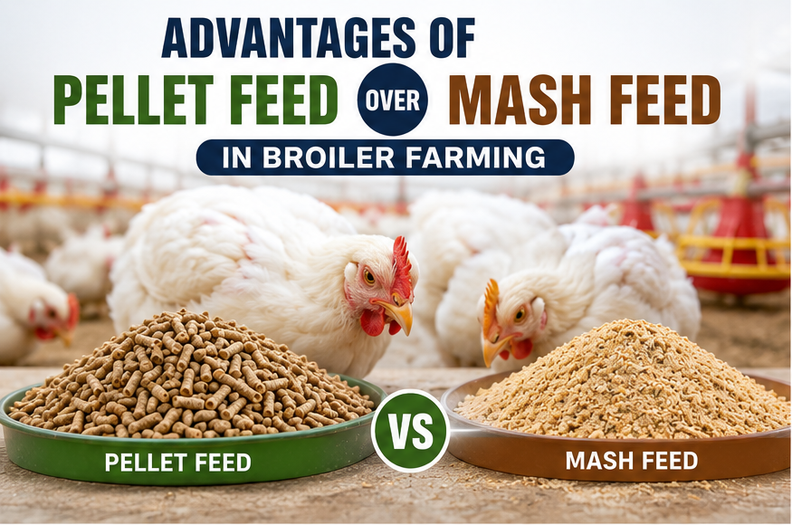 Advantages of pellet feed compared with powder feed in broiler breeding
