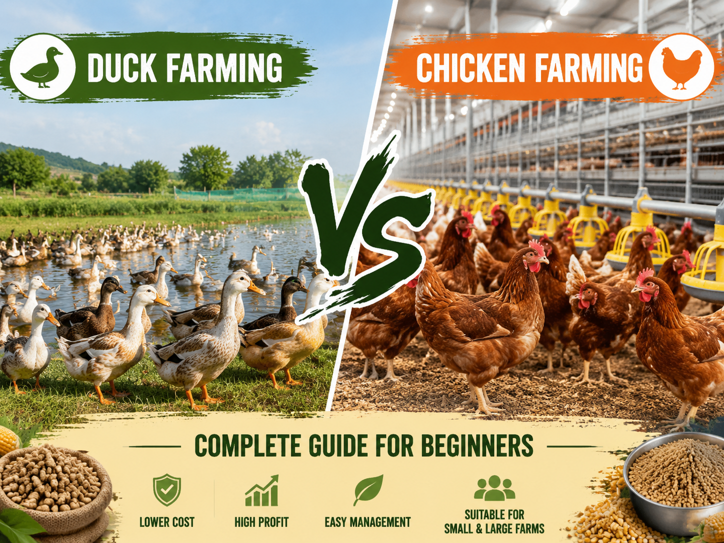 Duck Farming vs Chicken Farming: A Complete Guide for Beginners