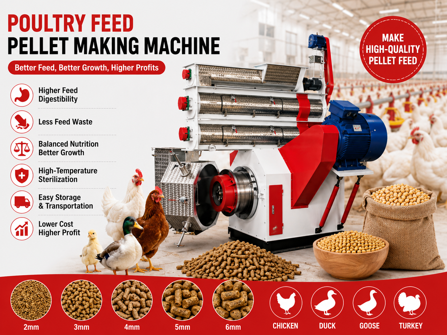 Benefits of Poultry Feed Pellet Making Machine