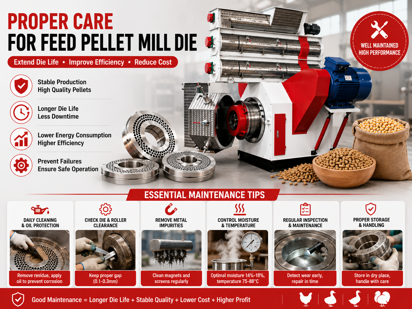 How to Take Care of a Feed Pellet Mill Die