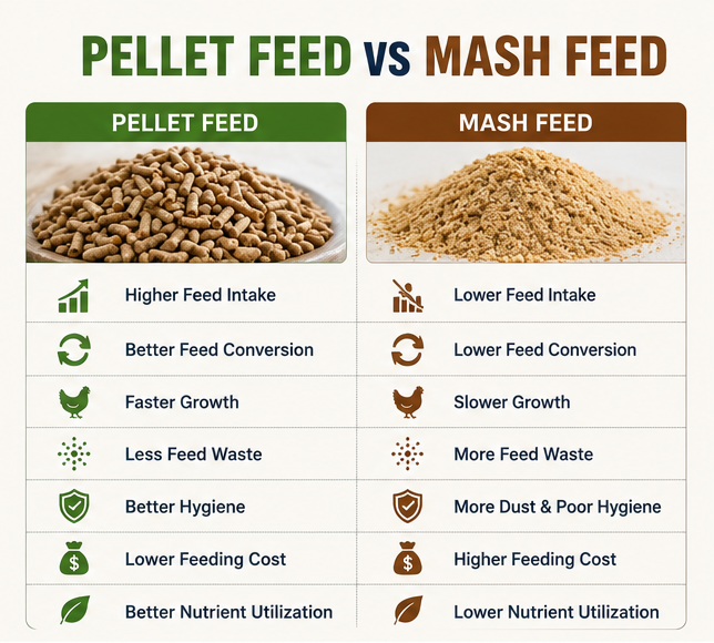 PELLET FEED VS MASH FEED