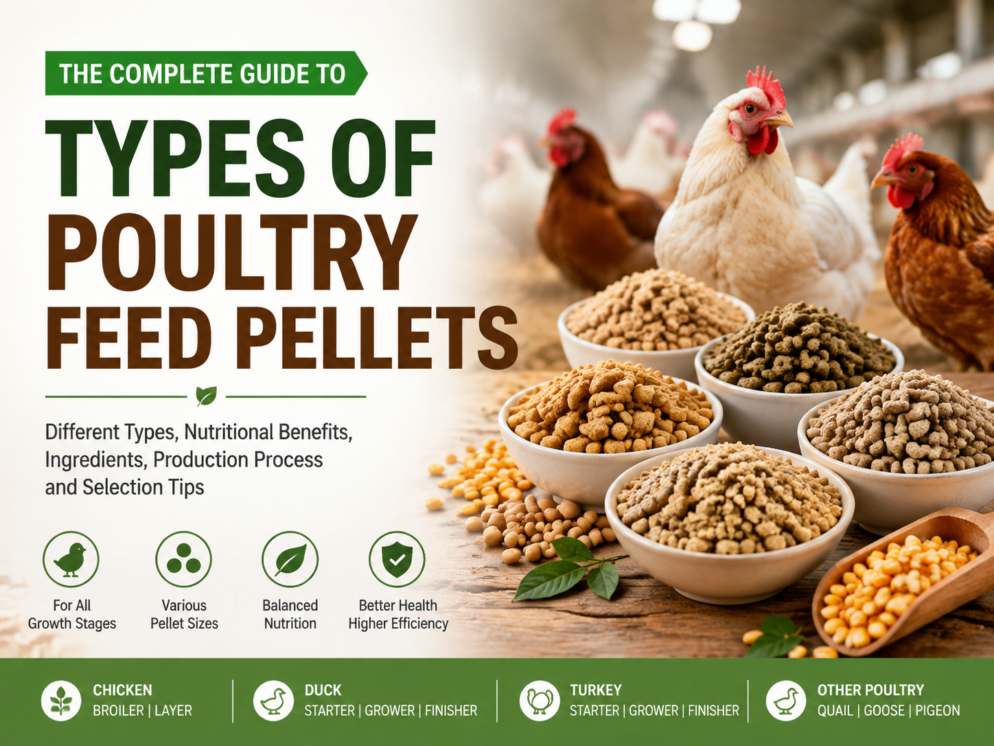 Complete analysis of the types of poultry pellet feed